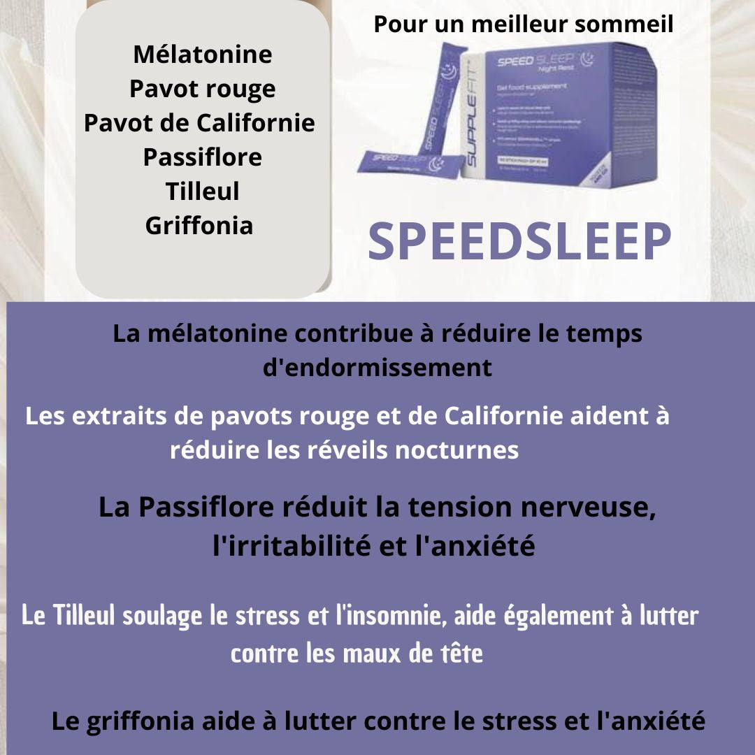 SPEED SLEEP : COMPLÉMENT ALIMENTAIRE EN GEL - Votre allié contre l’insomnie et les nuits agitées