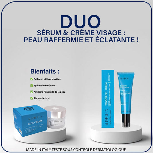 DUO SÉRUM & CRÈME VISAGE : PEAU RAFFERMIE ET ÉCLATANTE