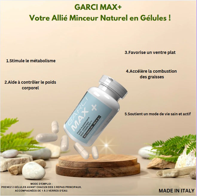 « GARCI MAX + » Complément alimentaire, brûle graisse et coupe faim