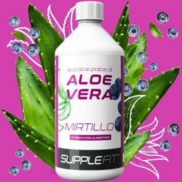 JUS ET PULPE D’ALOE VERA AVEC DU JUS DE MYRTILLE