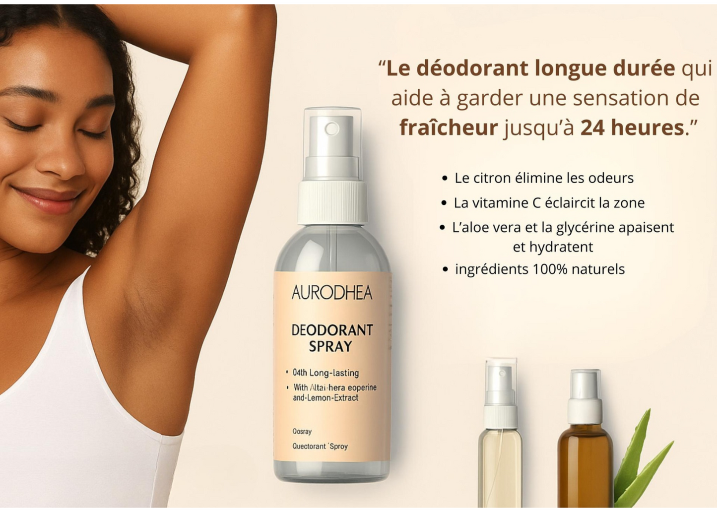 DÉODORANT SPRAY LONGUE DURÉE | 24H / ACTIFS  ÉCLAIRCISSANTS ET ANTI- MAUVAISES ODEURS